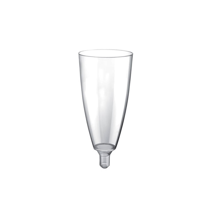 Bicchiere flute in plastica nero e bianco