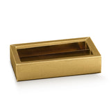 Scatola cioccolatini, dolci, in fibra oro con fascia in pvc trasparente