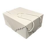 scatola colomba fondo bianco + cop. 4 incastri 1kg acqua marina + cordoncini