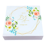 scatola a libro magnete 12x12x3 soft touch bianca x confetti