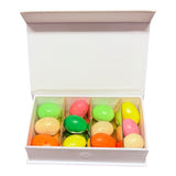 scatola a libro magnete 12x7x3 soft touch bianca x confetti