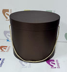 cappelliera diametro 24 per altezza 20 cm Marrone perlato con lacci
