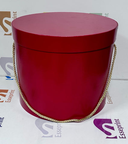 cappelliera diametro 24 per altezza 20 cm Rossa con lacci