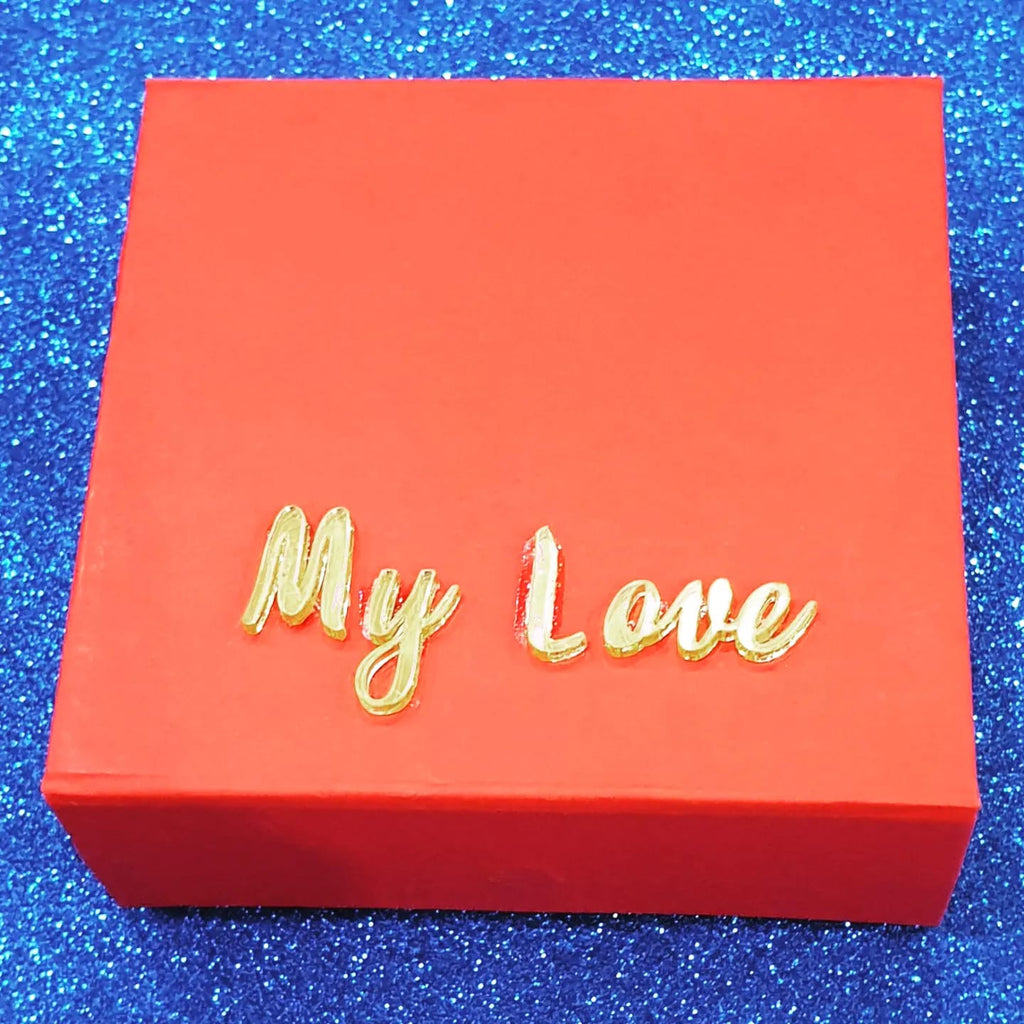 Scatola rossa cioccolatini chiusura calamita 12x12 MY LOVE – ESSEPRINT SRL
