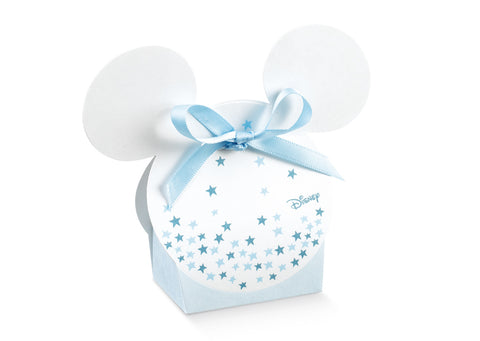 Scatola confetti Mickey Mouse azzurro orecchie