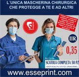 Mascherina chirurgica 3 strati  cf da 50 pezzi conforme normativa EN 14683:2019