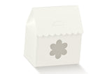 Scatolina bianca casetta per confetti.